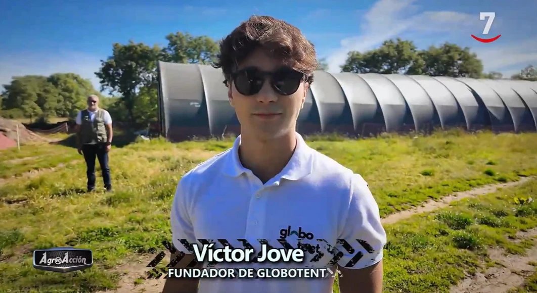 Víctor Jové, fundador de Globotent, en el reportaje de Agro en Acción (La 7)