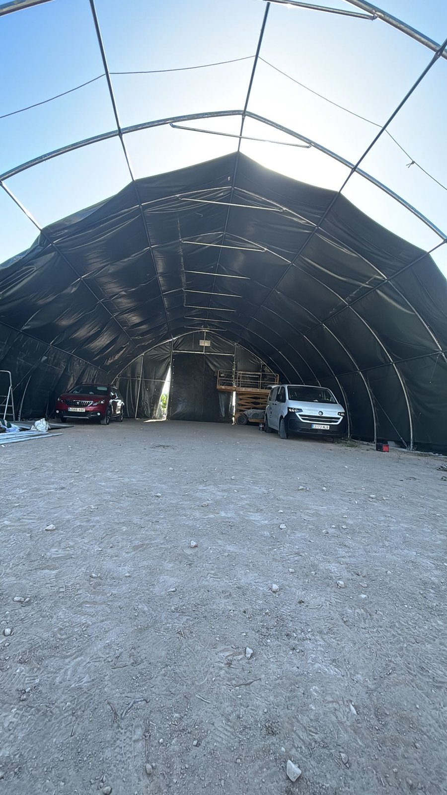 Carpa Agrícola en Almería · Vista interior