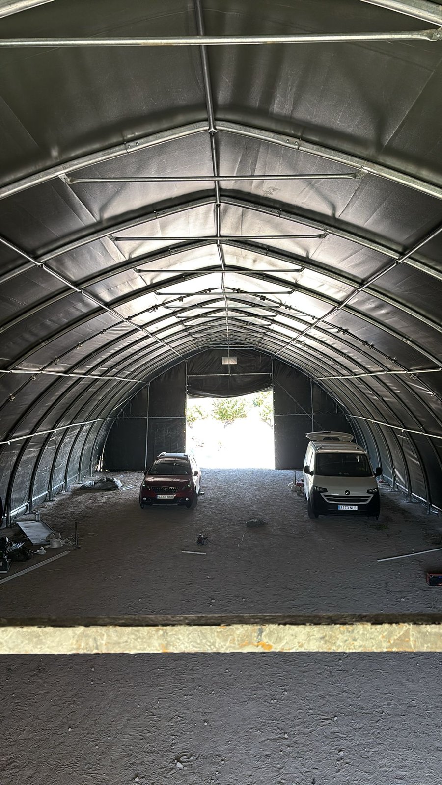Carpa Agrícola en Almería · Vista interior