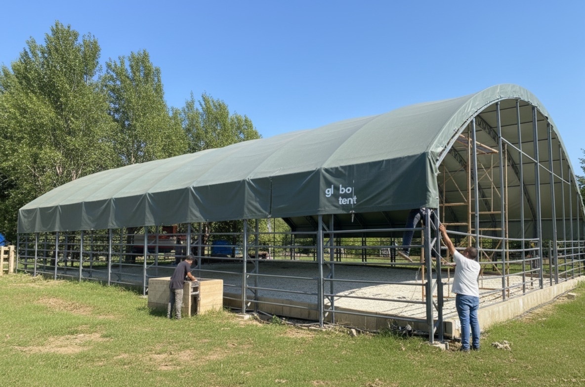 Cubierta para Picadero 20 × 20 × 6,5 m