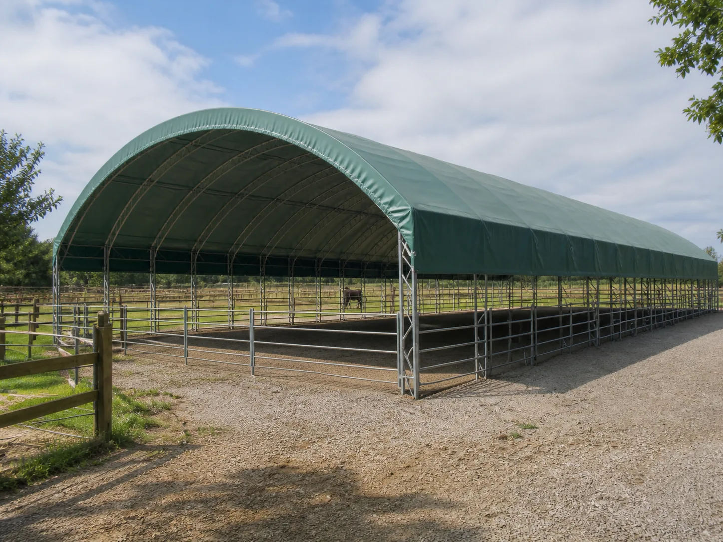 Cubierta para Picadero 20 × 80 × 6,5 m